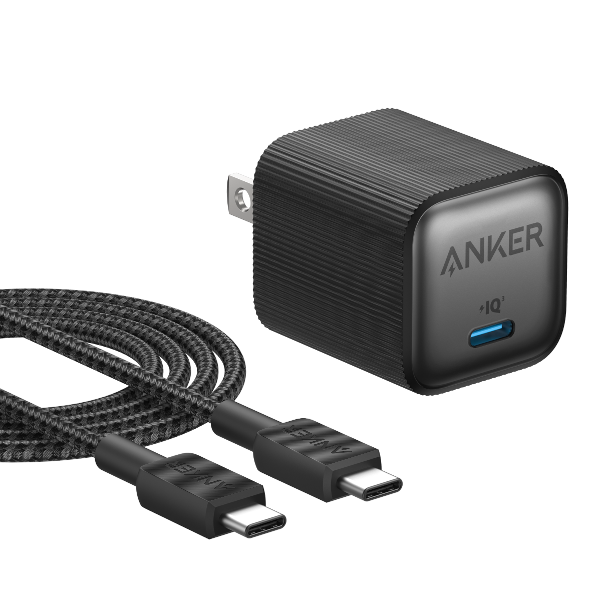 Anker Nano Charger (35W) with USB-C & USB-C ケーブル | 充電器の Anker Nano Charger (35W) with USB-C & USB-C ケーブル | 充電器の