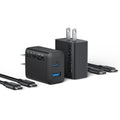 Anker Charger (20W, 2-Port) with USB-C & USB-C ケーブル 2個セット