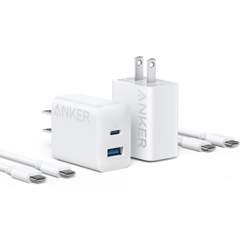 Anker Charger (20W, 2-port) with USB-C & USB-C ケーブル | 充電器 