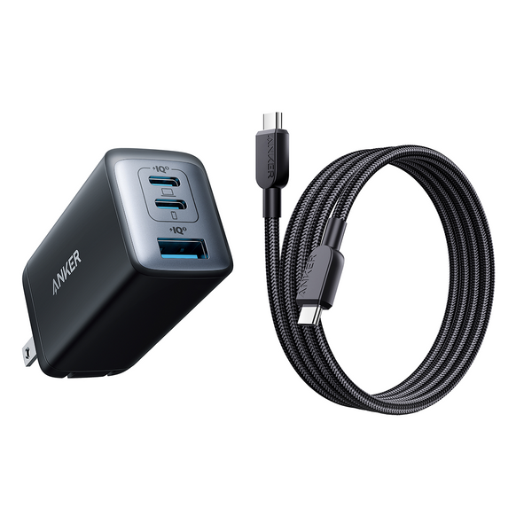 Anker PowerPort Ⅲ 3-Port 65W Pod with USB-C & USB-C ケーブル