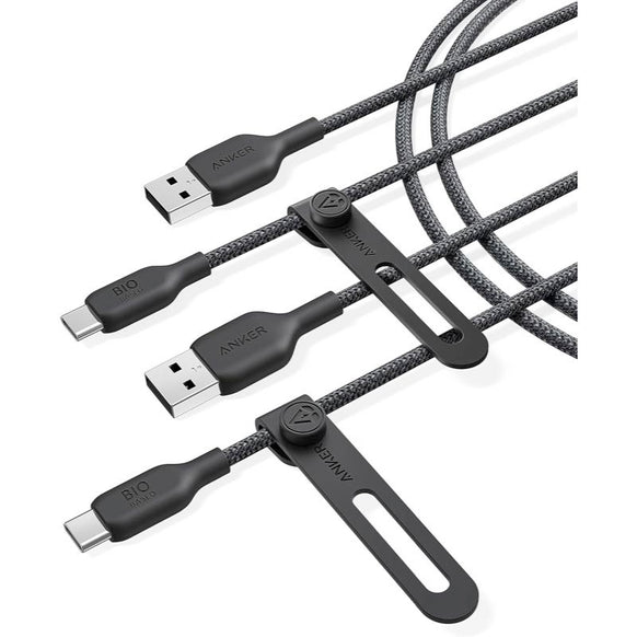 Anker USB-C & USB-A ケーブル (高耐久ナイロン) 1.8m 2本セット