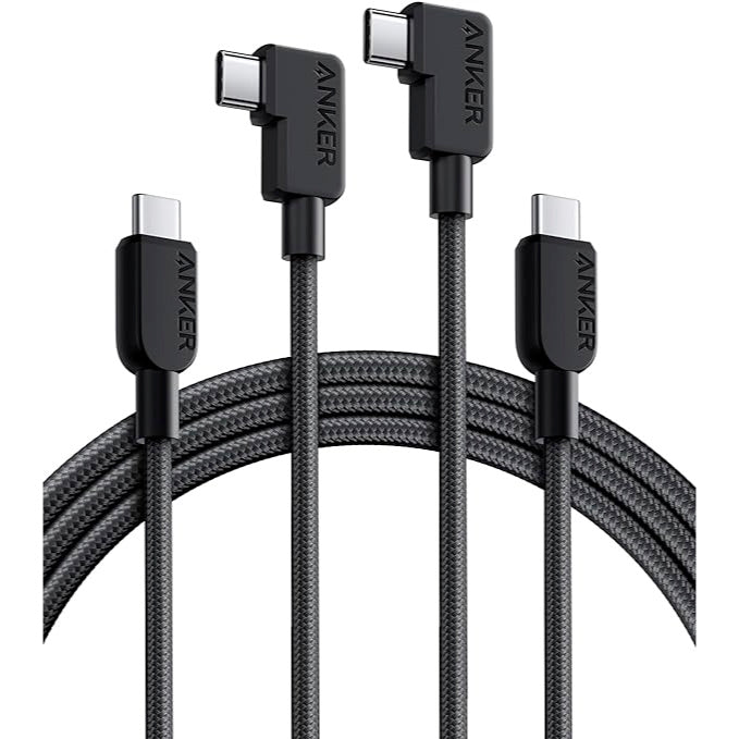 Anker Anker USB-C & USB-C ケーブル (L字, 240W, 高耐久ナイロン) 1.8m 2本セットの商品画像