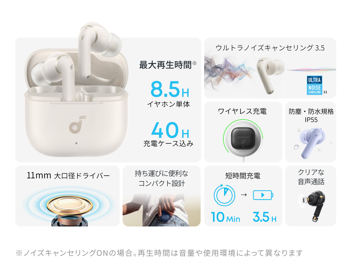 Soundcore P42i | 完全ワイヤレスイヤホンの製品情報 | Anker Japan 