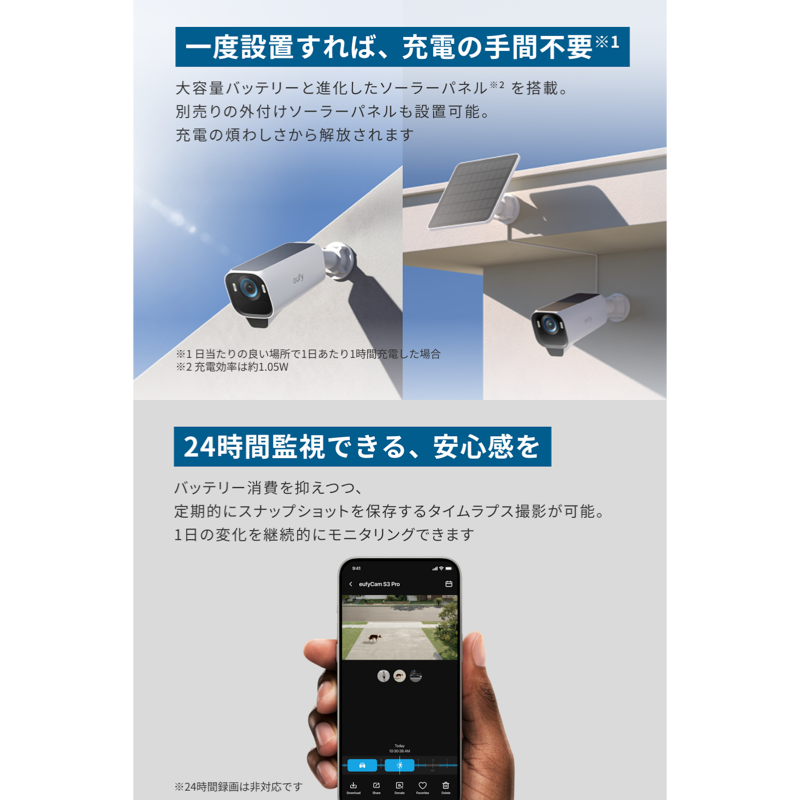 Eufy eufyCam S3 Pro 1-Cam Kit | Anker Japan 公式オンラインストア