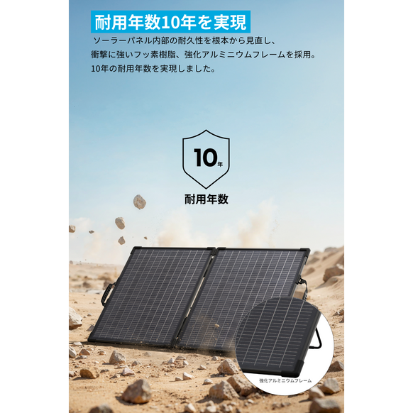 Anker Solix C1000 Gen 2 Portable Power Station ダークグレー with Anker Solix PS100 Dual Portable Solar Panel