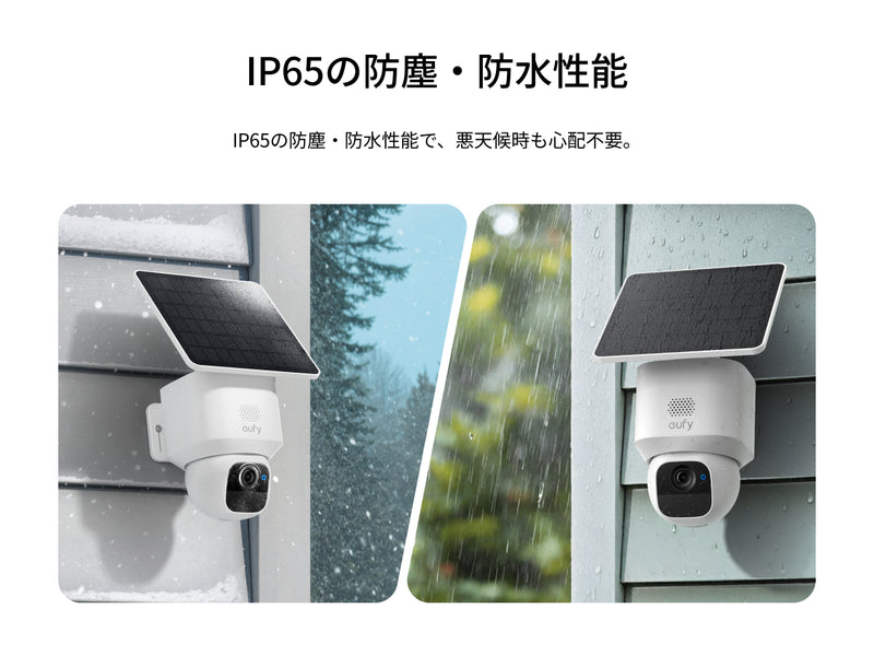 IP65の防塵・防水性能