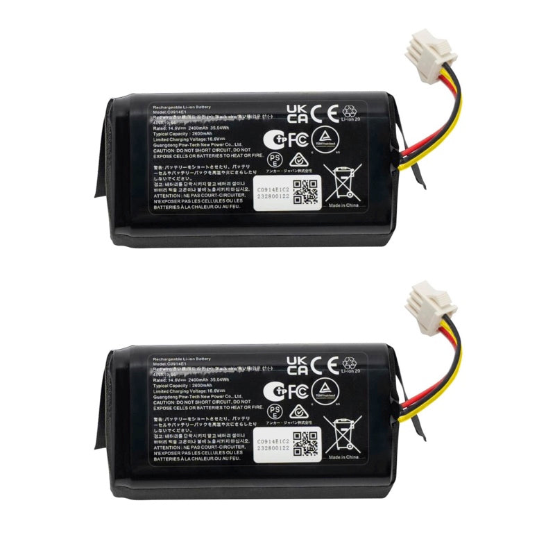 Eufy 2600mAh Li-ion Replacement Battery for X10 Pro Omni RoboVac T29J5012 2-Pack