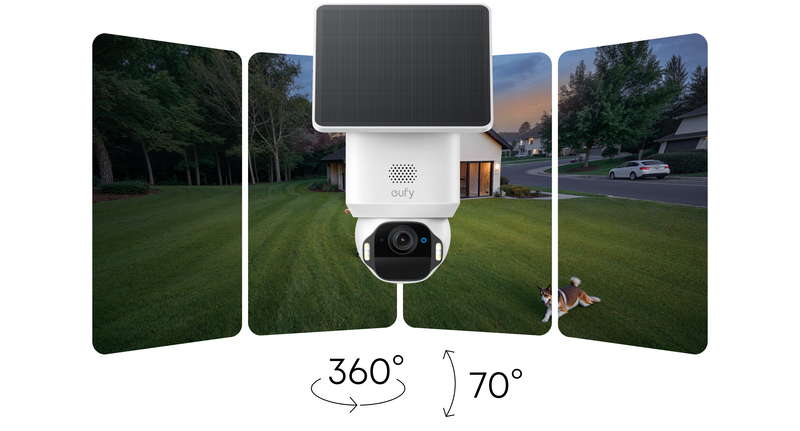 360°撮影可能で、死角なし