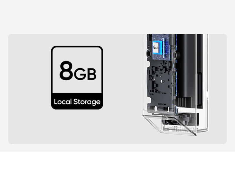 8GB内蔵ストレージ