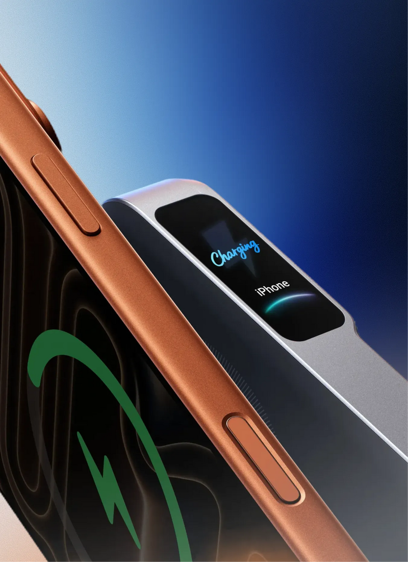 iPhoneに装着した Anker MagGo Power Bank 2 Pro