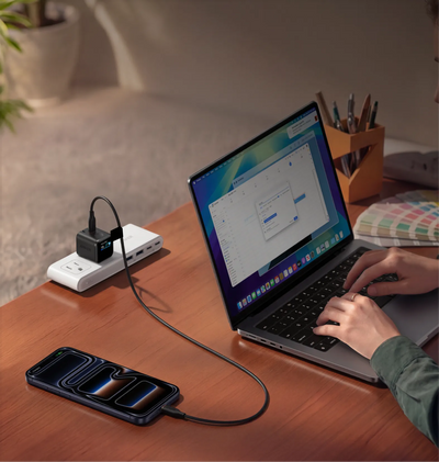 45W急速充電でiPhoneを素早く充電