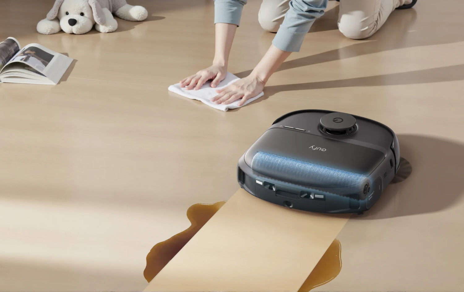 手で拭くようなきれいな床に