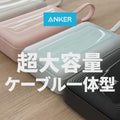 Anker Zolo Power Bank (20000mAh, 30W, Built-In USB-Cケーブル)