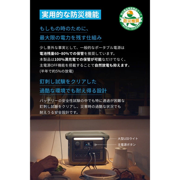 Portable Power Station 1000 with Portable Solar Panel 100