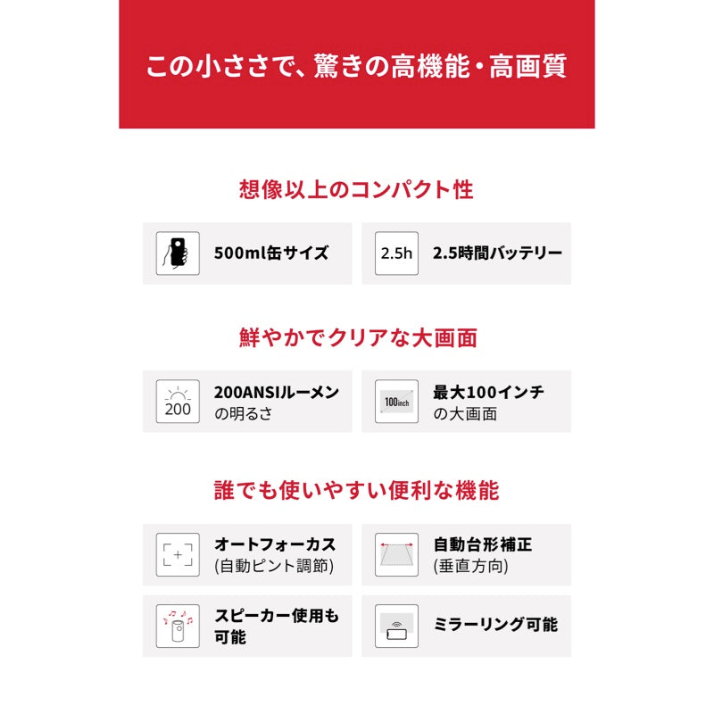 Nebula (ネビュラ) Capsule II | モバイルプロジェクターの製品情報 
