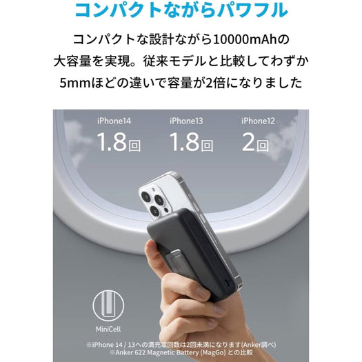 Anker 633 Magnetic Battery (MagGo)  マグネット式ワイヤレス充電器の製品情報 – Anker Japan 公式サイト