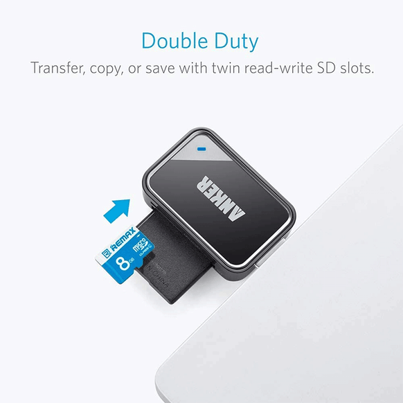 Anker 2-in-1 USB 3.0 ポータブルカードリーダー