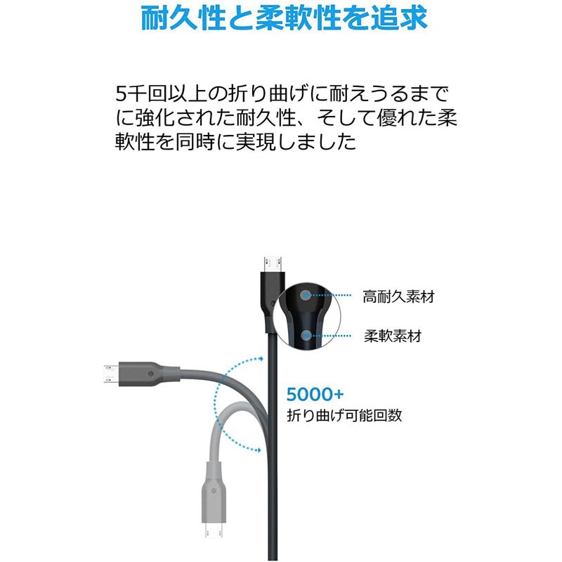 【数回使用】ANKER アンカー モバイル 充電器 ケーブル3本セット 数回使用】ANKER アンカー モバイル 充電器 ケーブル3本セット