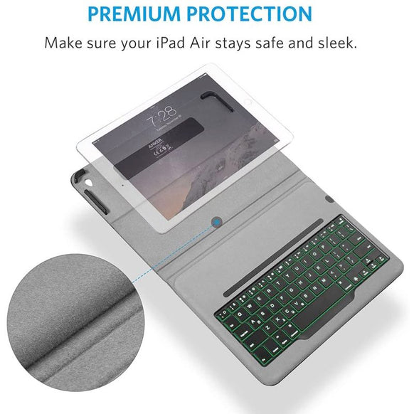 Anker Backlit Bluetooth Keyboard Case for iPad Air 2