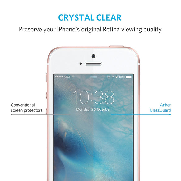 Anker Tempered-Glass Screen Protector for iPhone SE / 5s / 5c / 5
