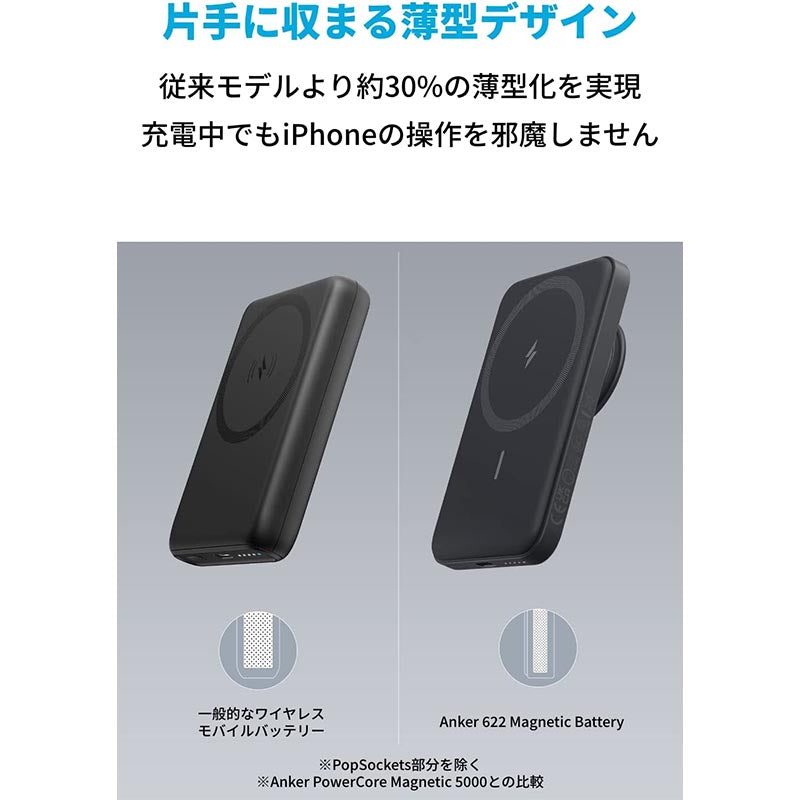 Anker 622 Magnetic Battery (MagGo with PopSockets Grip 