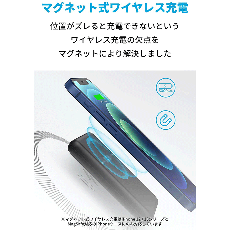Anker PowerCore Magnetic 5000 | マグネット式ワイヤレス充電対応 Anker PowerCore Magnetic 5000 | マグネット式ワイヤレス充電対応