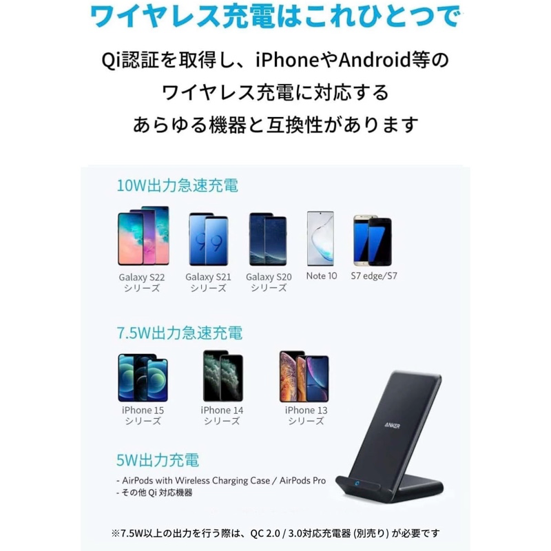 改善版】Anker PowerWave 10 Stand ワイヤレス充電器の製品情報 改善版】Anker PowerWave 10 Stand ワイヤレス充電器の製品情報
