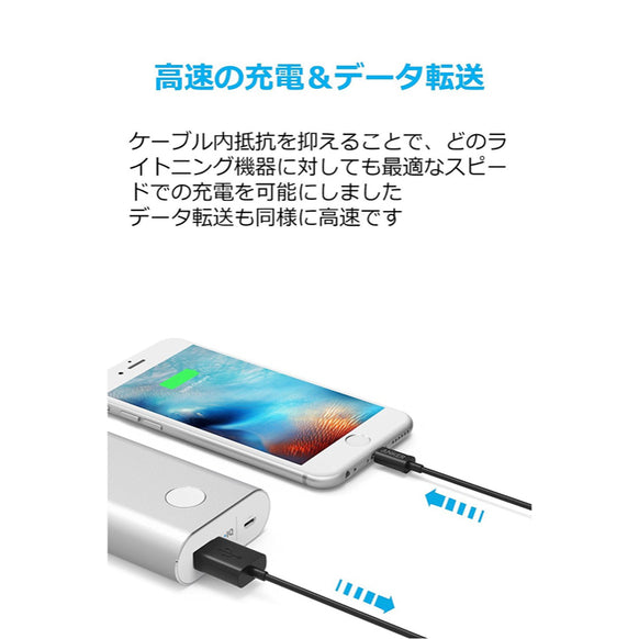 Anker プレミアムライトニングケーブル 0.9m