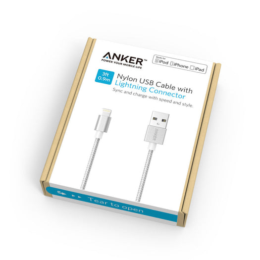 Anker 高耐久ナイロン USB-A & ライトニングケーブル 0.9m