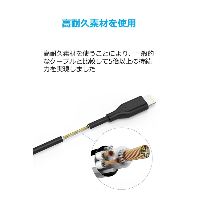 PowerLine ライトニングケーブル (1.8m)｜iPhone / iPad向けケーブルの