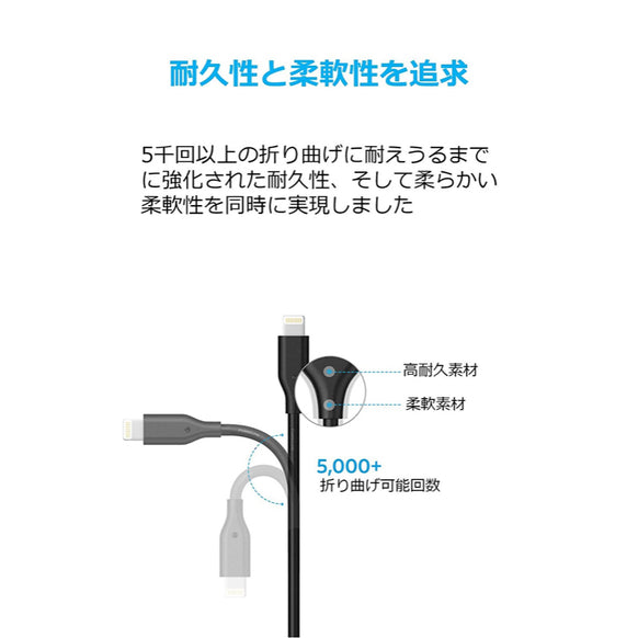 Anker PowerLine ライトニングケーブル 3.0m
