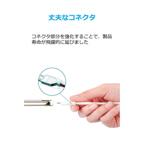 Anker PowerLine+ Micro USBケーブル 3.0m