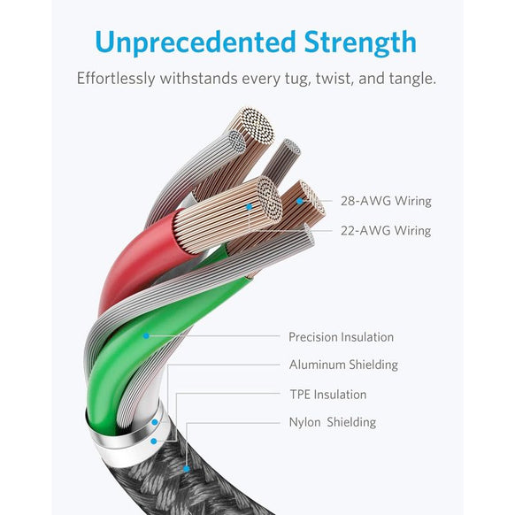 Anker 高耐久ナイロン ライトニングケーブル 1.0m