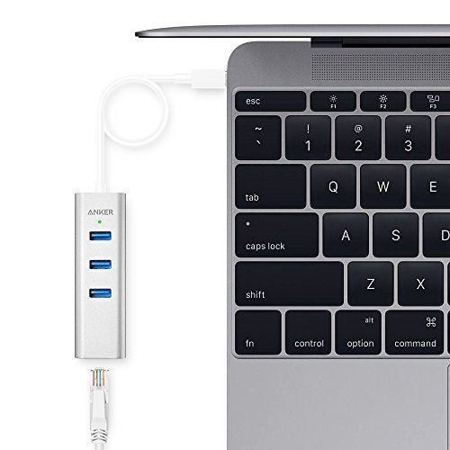 Anker USB-C to 3-Port USB 3.0 Hub with Ethernet Adapter