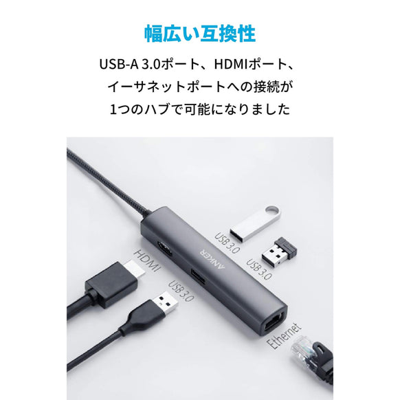 Anker PowerExpand+ 5-in-1 USB-C イーサネットハブ