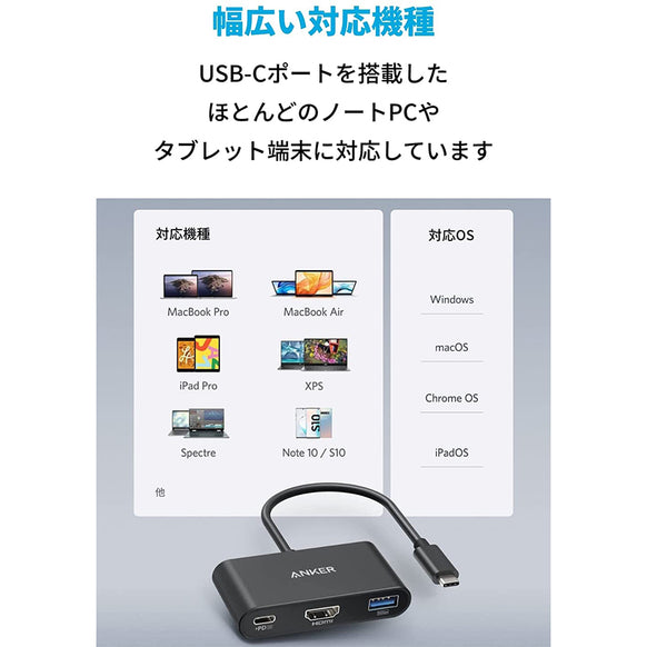 Anker PowerExpand 3-in-1 USB-C ハブ