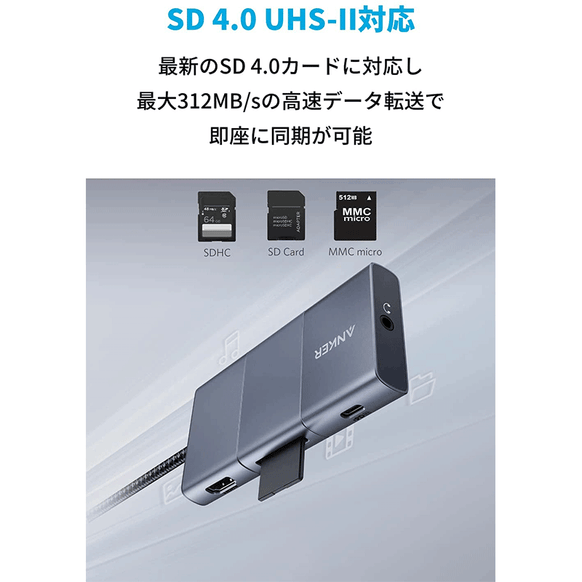 Anker PowerExpand 6-in-1 USB-C 10Gbps ハブ