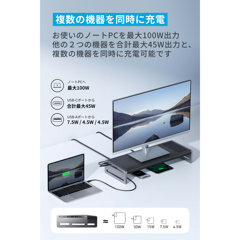 Anker 675 USB-C ドッキングステーション (12-in-1, Monitor Stand Anker 675 USB-C ドッキングステーション (12-in-1, Monitor Stand
