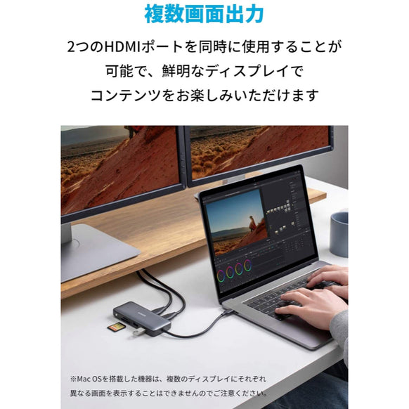 Anker PowerExpand 8-in-1 USB-C PD メディア ハブ