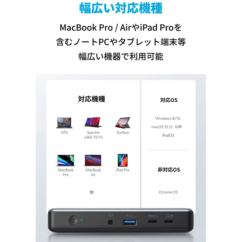 Anker PowerExpand 9-in-1 USB-C PD Dock | ドッキングステーションの Anker PowerExpand 9-in-1 USB-C PD Dock | ドッキングステーションの