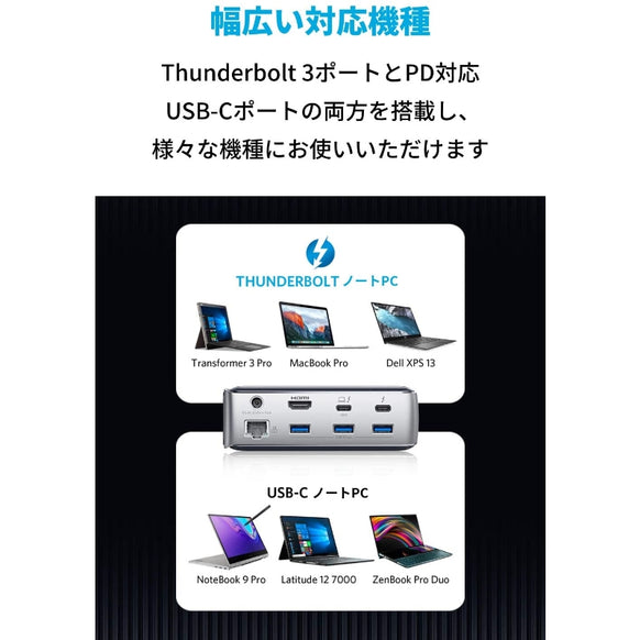 Anker PowerExpand Elite 13-in-1 Thunderbolt 3 Dock ドッキングステーション