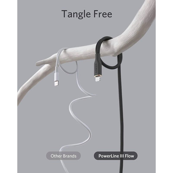 [au+1 collection SELECT] Anker PowerLine III Flow USB-C & ライトニング ケーブル 0.9m