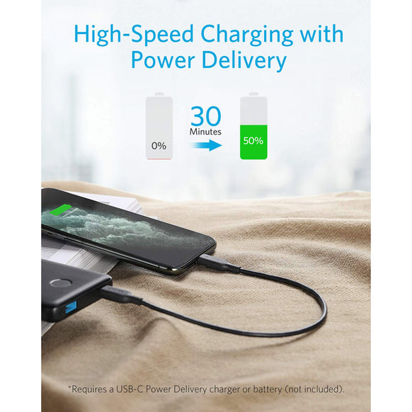 Anker PowerLine Ⅲ USB-C & ライトニング ケーブル 0.3m