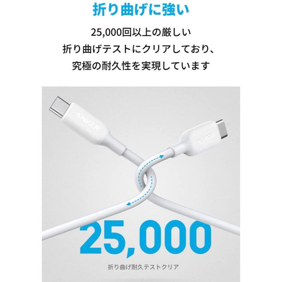 Anker PowerLine III USB-C & USB-C ケーブル (USB2.0対応) 0.9m