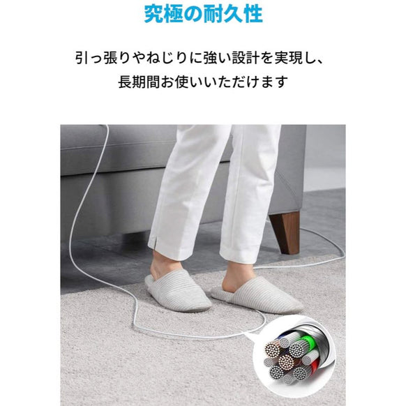 Anker PowerLine III USB-C & USB-C ケーブル (USB2.0対応) 0.9m