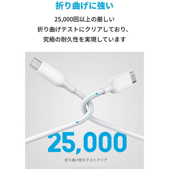 Anker PowerLine III USB-C & USB-C ケーブル (USB2.0対応) 3.0m