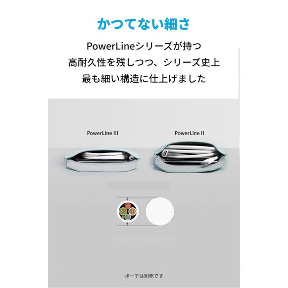 Anker PowerLine III USB-C & USB-C ケーブル (USB2.0対応) 3.0m