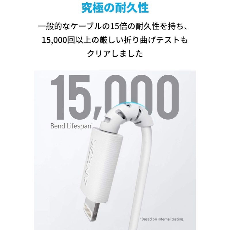 Anker PowerPort PD 1 & USB-C & ライトニングケーブル (0.9m ホワイト