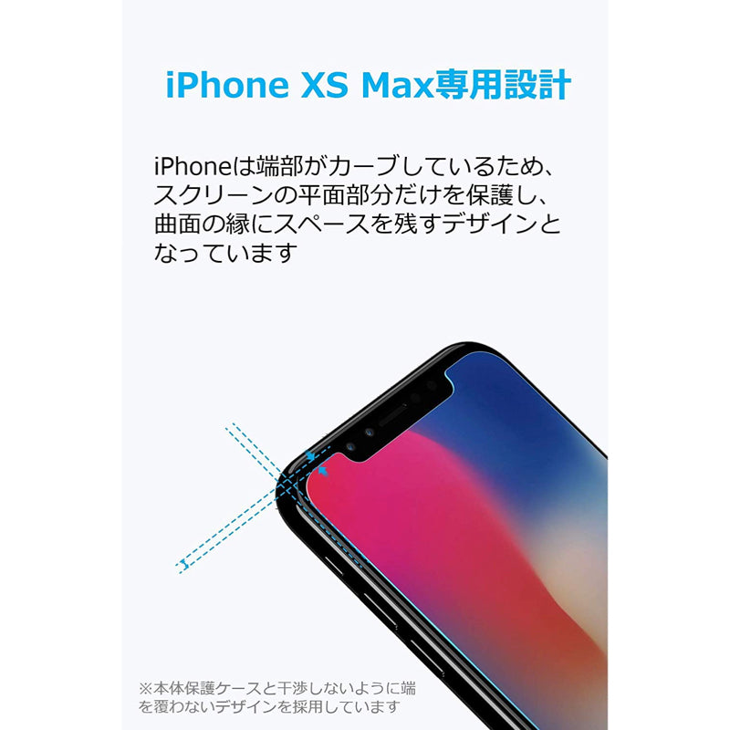 2枚セット / 専用フレーム付属】Anker GlassGuard iPhone XS Max用