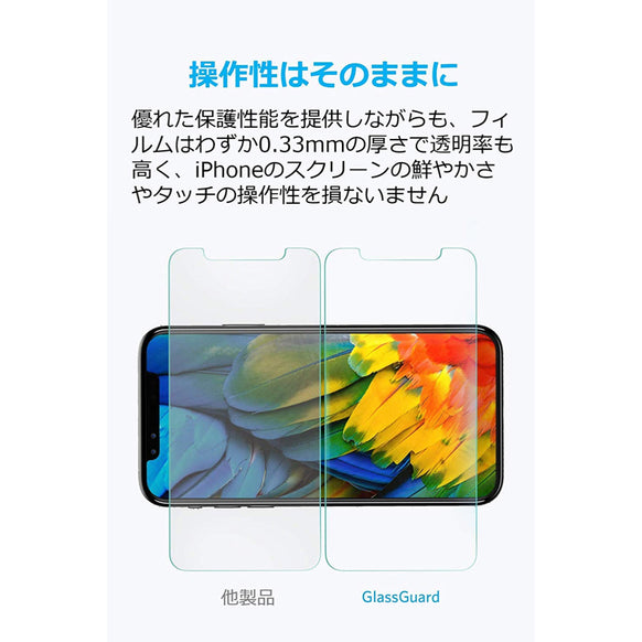 Anker GlassGuard iPhone XS Max用 2枚セット